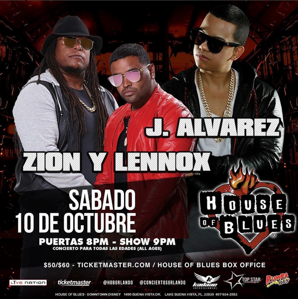 J Alvarez en concierto con Zion y Lennon Orlando 2015