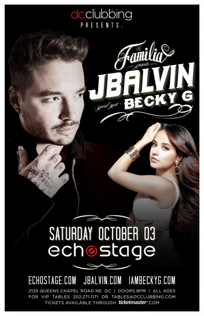 Concierto de J Balvin en Washington Dc, Estados Unidos, Sábado, 03 de octubre de 2015