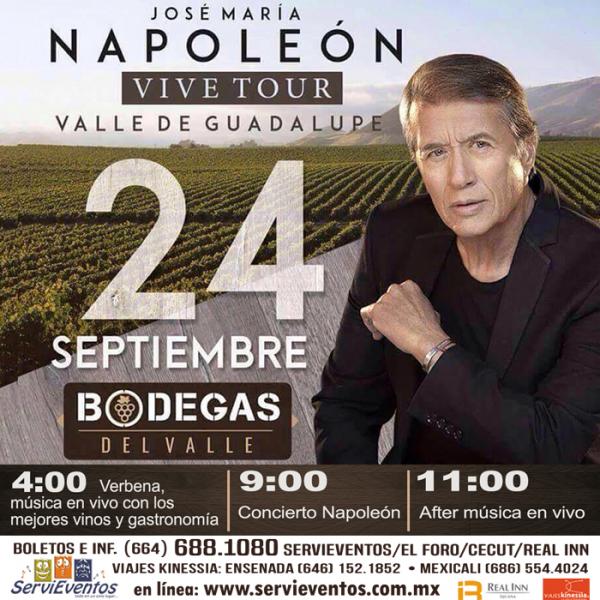 Concierto de José María Napoleón en Tijuana, Baja California, México, Sábado, 24 de septiembre de 2016