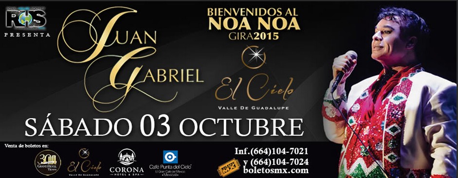Concierto de Juan Gabriel en Ensenada, Baja California, México, Sábado, 03 de octubre de 2015