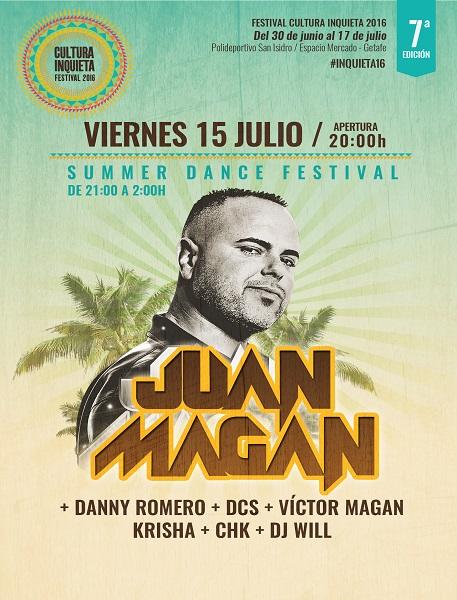 Concierto de Juan Magán en Madrid, España, Viernes, 15 de julio de 2016