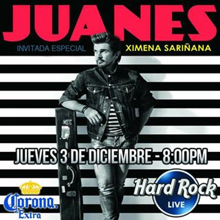Concierto de Juanes en Orlando, Florida, Estados Unidos, Jueves, 03 de diciembre de 2015