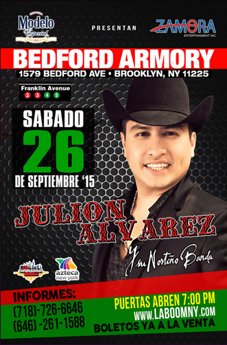 Concierto de Julión Álvarez en Woodside, Nueva York, Estados Unidos, Sábado, 26 de septiembre de 2015