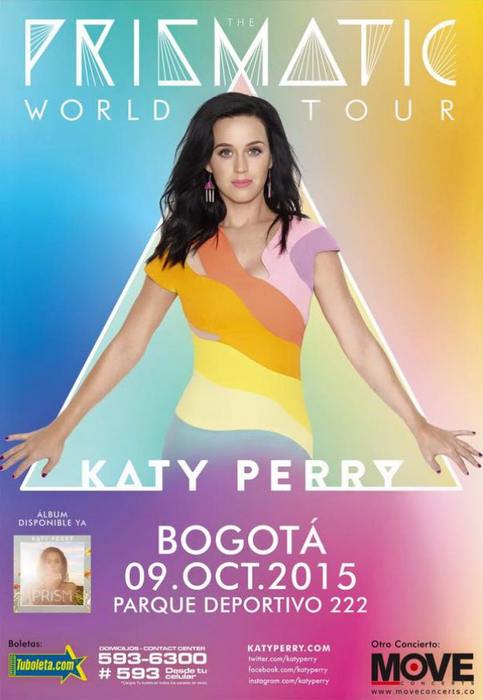 Concierto de Katy Perry en Bogotá, Colombia, Viernes, 09 de octubre de 2015