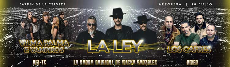 Concierto de La Ley en Arequipa, Perú, Sábado, 16 de julio de 2016