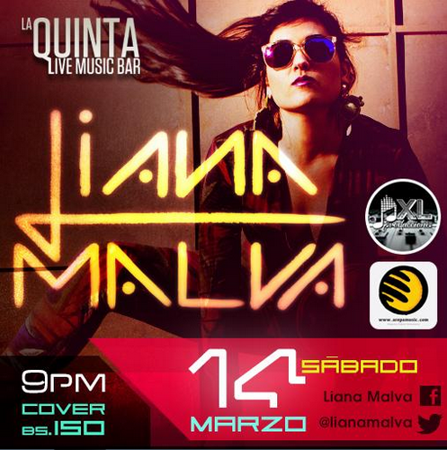 Concierto de Liana Malva en Caracas, Venezuela, Sábado, 14 de marzo de 2015