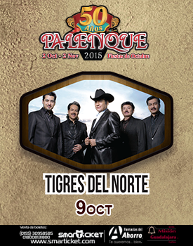 Concierto de Los Tigres del Norte en Guadalajara, Jalisco, México, Viernes, 09 de octubre de 2015