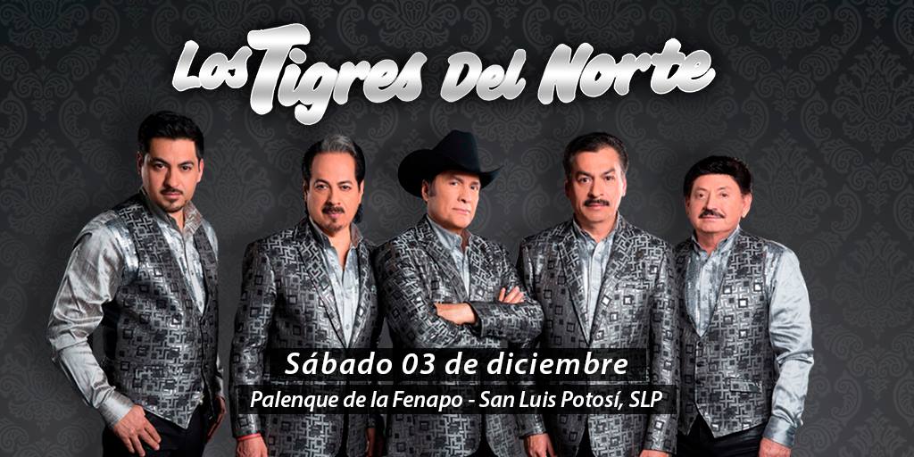 Concierto de Los Tigres del Norte en San Luis Potosí, México, Sábado, 03 de diciembre de 2016