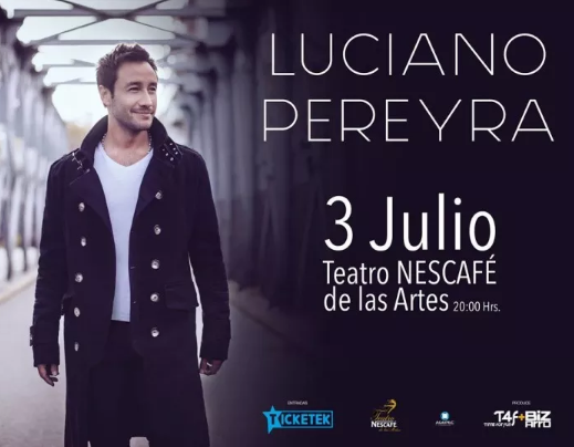 Concierto de Luciano Pereyra en Santiago de Chile, Chile, Domingo, 03 de julio de 2016