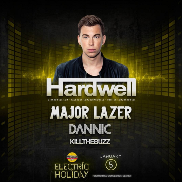 Concierto de DJ Hardwell en San Juan, Puerto Rico, Martes, 05 de enero de 2016