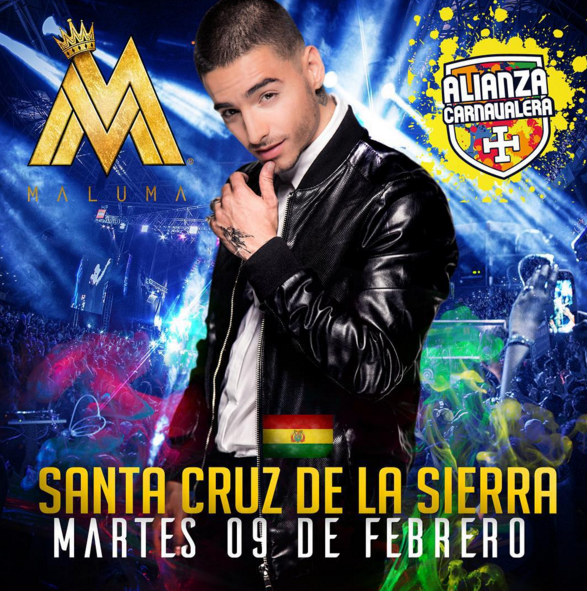 Concierto de Maluma en Santa Cruz de la Sierra, Bolivia, Martes, 09 de febrero de 2016