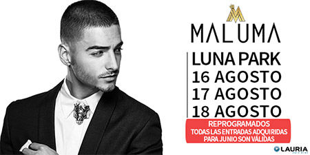 Concierto de Maluma en Buenos Aires, Argentina, Miércoles, 17 de agosto de 2016