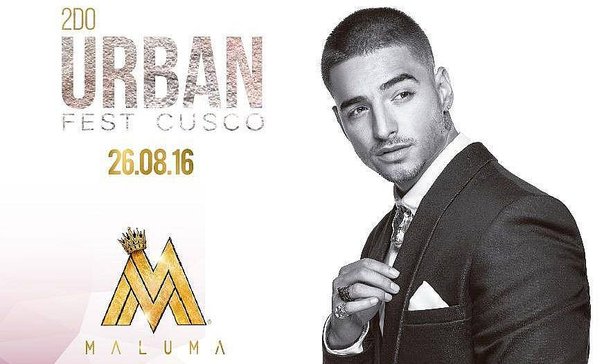 Concierto de Maluma en Cusco, Perú, Viernes, 26 de agosto de 2016