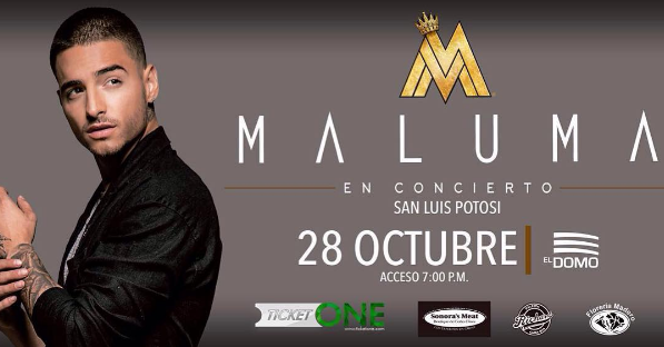 Concierto de Maluma en San Luís Potosi, México, Viernes, 28 de octubre de 2016