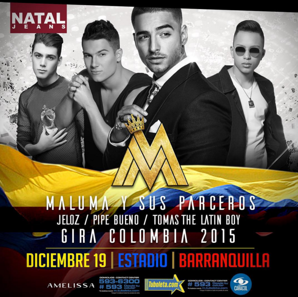 Concierto de Maluma, Kike Bueno y Tomas the Latin Boy en Colombia