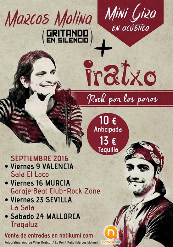 Concierto de Marcos Molina en Palma Mallorca, Mallorca, España, Sábado, 24 de septiembre de 2016