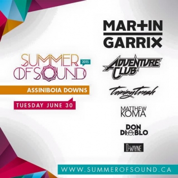 Concierto de Martin Garrix en Winnipeg, Manitoba, Canadá, Martes, 30 de junio de 2015