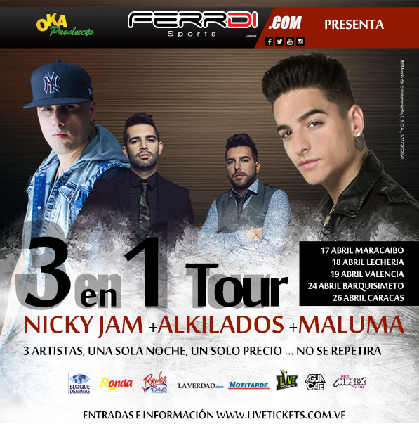 Concierto de Nicky Jam en Barquisimeto, Venezuela, Viernes, 24 de abril de 2015
