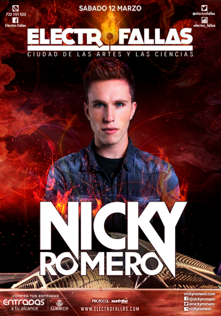 Concierto de Nicky Romero en Valencia, España, Sábado, 12 de marzo de 2016