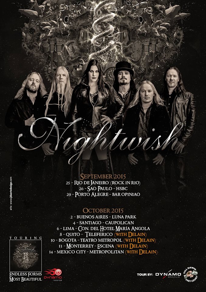 Concierto de Nightwish en Ciudad de México, México, Miércoles, 14 de octubre de 2015