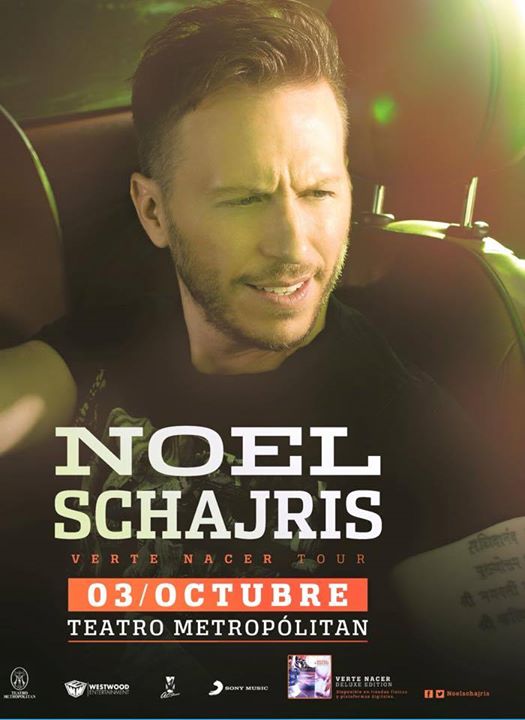Concierto de Noel Schajris en México D.F, México, Sábado, 03 de octubre de 2015