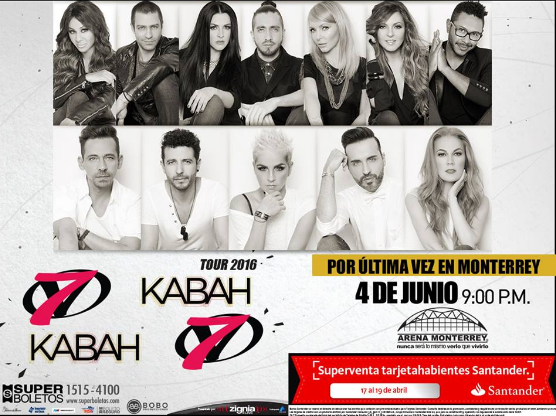 Concierto de OV7 en Monterrey, Nuevo León, México, Sábado, 04 de junio de 2016