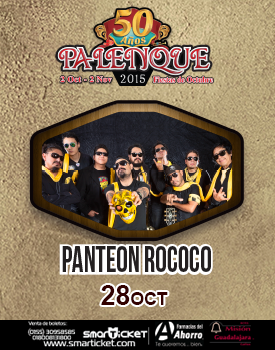 Concierto de Panteón Rococo en Guadalajara, Jalisco, México, Miércoles, 28 de octubre de 2015