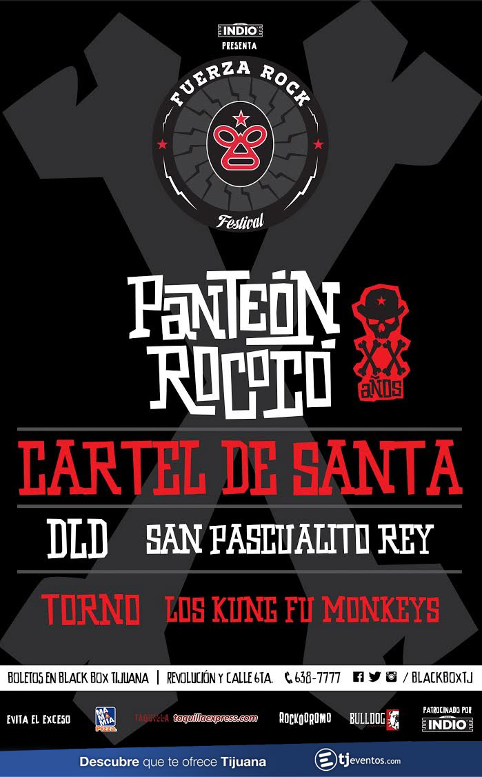 Concierto de Panteón Rococo en Tijuana, Baja California, México, Viernes, 15 de mayo de 2015