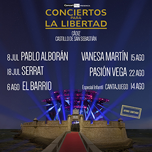 Concierto de Pasión Vega en Cádiz, España, Sábado, 22 de agosto de 2015