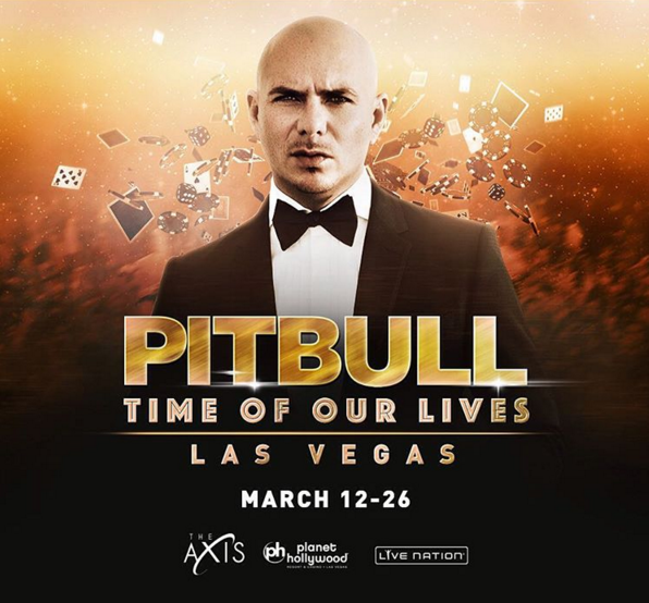 Concierto de Pitbull en Las Vegas, Nevada, Estados Unidos, Sábado, 12 de marzo de 2016