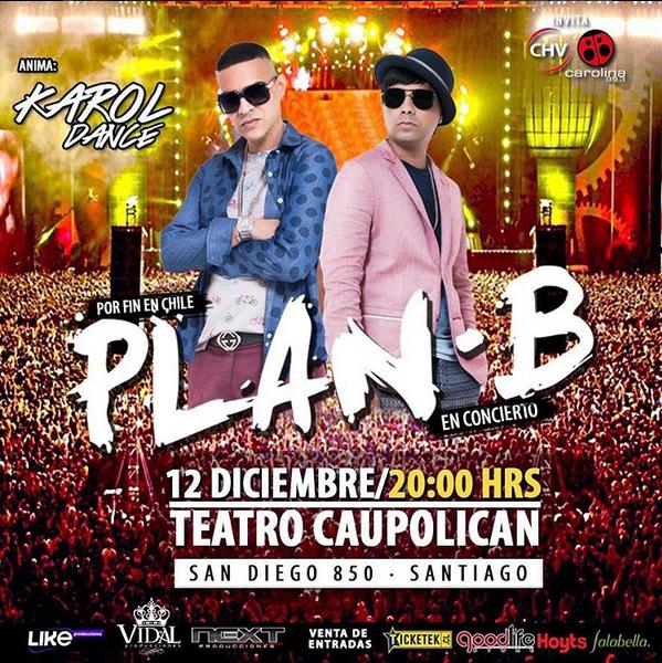 Plan B se presentará en Santiago de Chile 2015