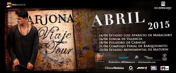 Concierto de Ricardo Arjona en Barquisimeto, Venezuela, Martes, 21 de abril de 2015