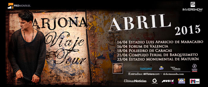 Concierto de Ricardo Arjona en Caracas, Venezuela, Sábado, 18 de abril de 2015