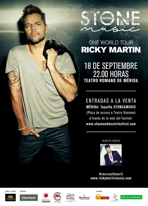 Concierto de Ricky Martin en Merida, Badajoz, España, Domingo, 18 de septiembre de 2016