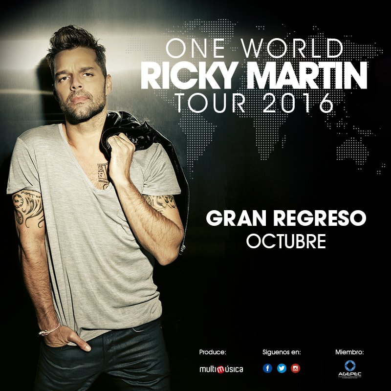 Concierto de Ricky Martin en Santiago de Chile, Chile, Jueves, 27 de octubre de 2016