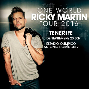 Concierto de Ricky Martin en Tenerife, España, Sábado, 10 de septiembre de 2016