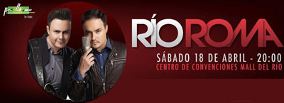 Concierto de Río Roma en Cuenca, Azuay, Ecuador, Sábado, 18 de abril de 2015