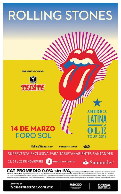 Concierto de The Rolling Stones en Ciudad de México, México, Lunes, 14 de marzo de 2016