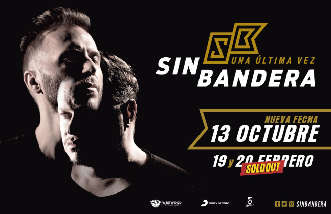 Concierto de Sin Bandera en Monterrey, Nuevo León, México, Jueves, 13 de octubre de 2016