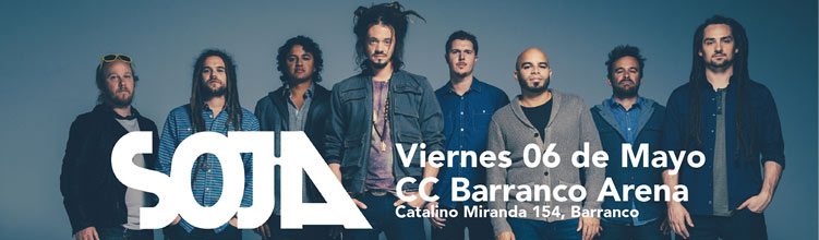 Concierto de SOJA en Lima, Perú, Viernes, 06 de mayo de 2016