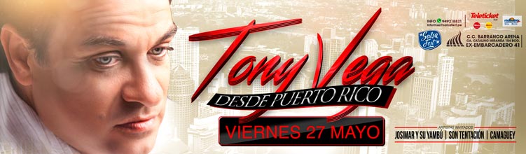 Concierto de Tony Vega en Lima, Barranco, Perú, Viernes, 27 de mayo de 2016