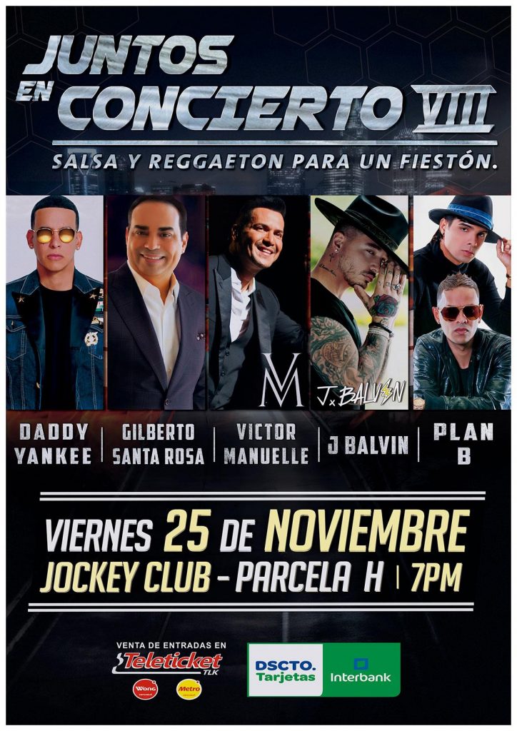 Concierto de Daddy Yankee en Lima, Lima, Perú, Viernes, 25 de noviembre de 2016