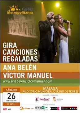 Concierto de Víctor Manuel en Málaga, España, Sábado, 26 de septiembre de 2015