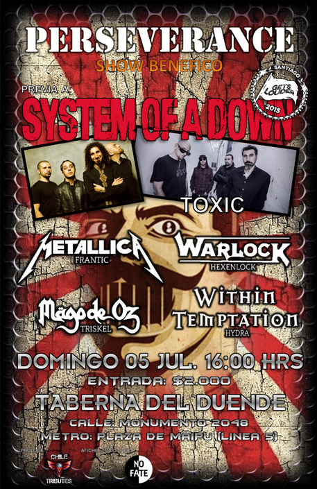 Concierto de Warlock en Santiago de Chile, Chile, Domingo, 05 de julio de 2015