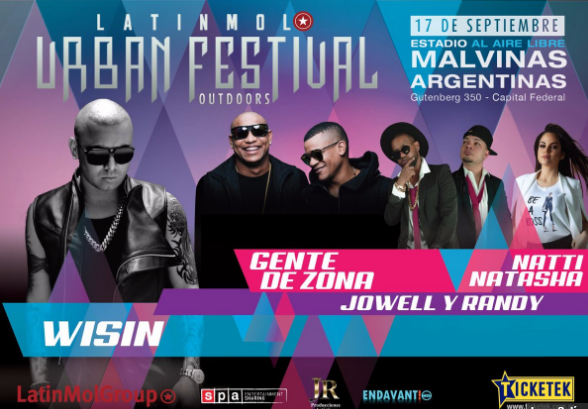 Concierto de Wisin en Mendoza, Argentina, Sábado, 17 de septiembre de 2016