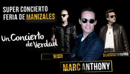 Wisin, Marc Anthony y Silvestre Dangond en Manizales, Colombia