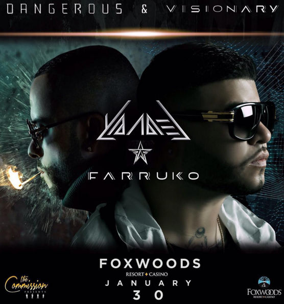 Concierto de Farruko en Mashantucket, Connecticut, Estados Unidos, Sábado, 30 de enero de 2016