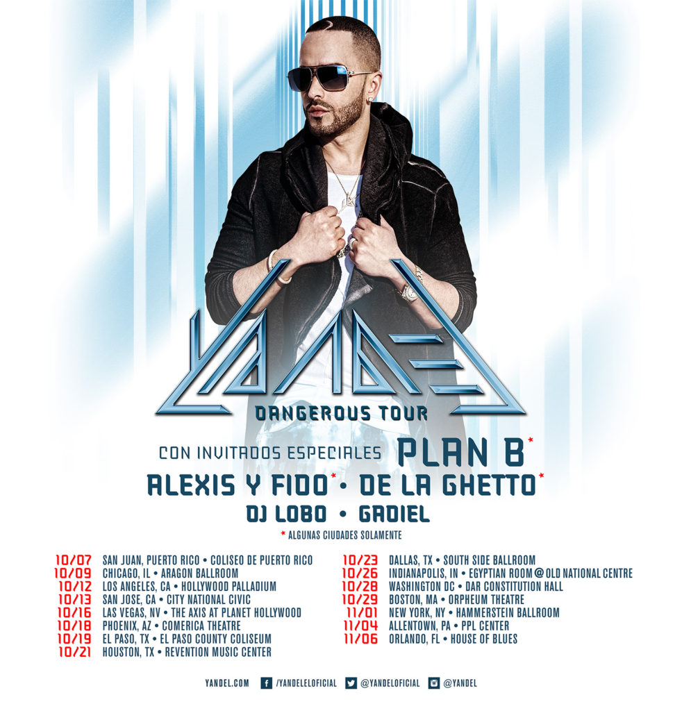 Concierto de Yandel en Phoenix, Arizona, Estados Unidos, Martes, 18 de octubre de 2016