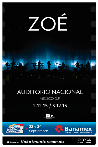 Concierto de Zoe en el D.F 2015