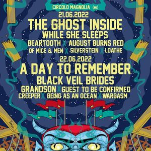 Concierto de A Day To Remember en Segrate, Italia, Miércoles, 22 de junio de 2022